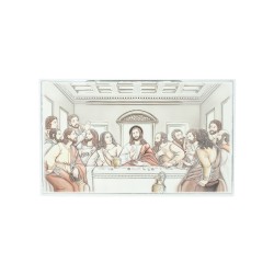 Placa C/ Última Ceia Colorida 30x18cm Placa C/ Última Ceia Colorida 30x18cm