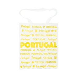 Saco de Algodão Branco C/ Portugal Dourado