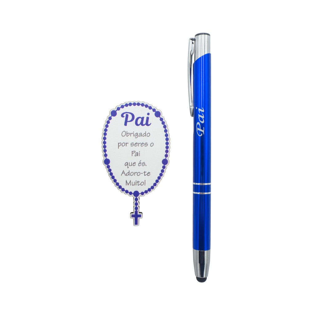 Caneta Touch e Íman de Madeira C/ Nomes