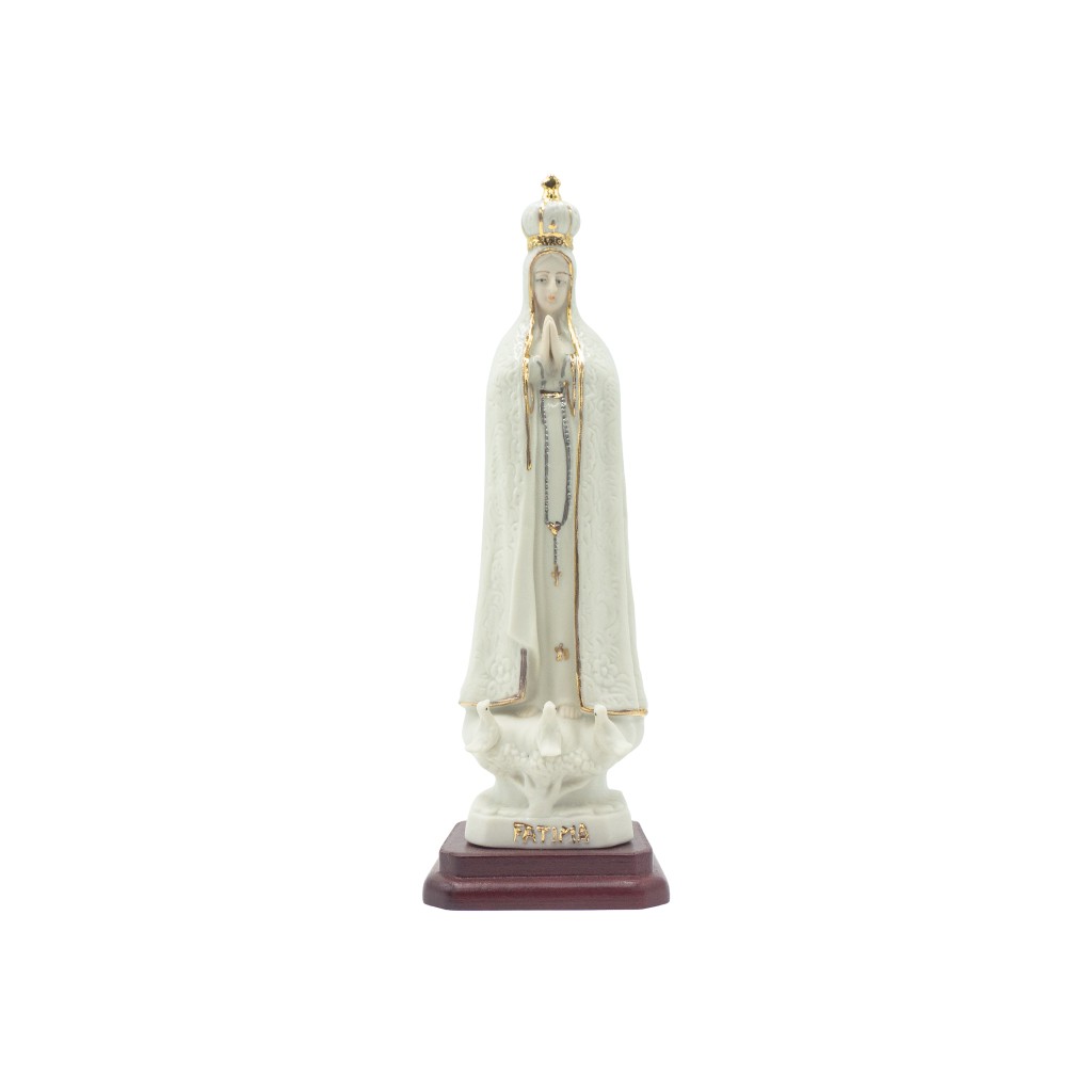 Nossa Senhora de Fátima Coroada Porcelana 19.5cm
