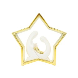 Estrela Dourada C/ Presépio 28cm Estrela Dourada C/ Presépio 28cm