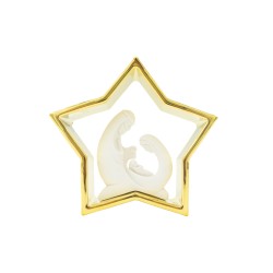 Estrela Dourada C/ Presépio 15cm Estrela Dourada C/ Presépio 15cm