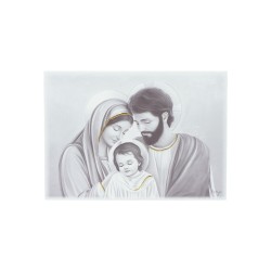 Quadro/ Placa C/ Sagrada Família P/B 25x17cm Quadro/ Placa C/ Sagrada Família P/B 25x17cm