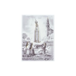 Quadro/ Placa C/ Aparição e Santuário P/B 17x25cm Quadro/ Placa C/ Aparição e Santuário P/B 17x25cm