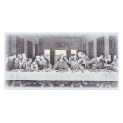 Quadro/ Placa Última Ceia P/B 18x36cm Quadro/ Placa Última Ceia P/B 18x36cm