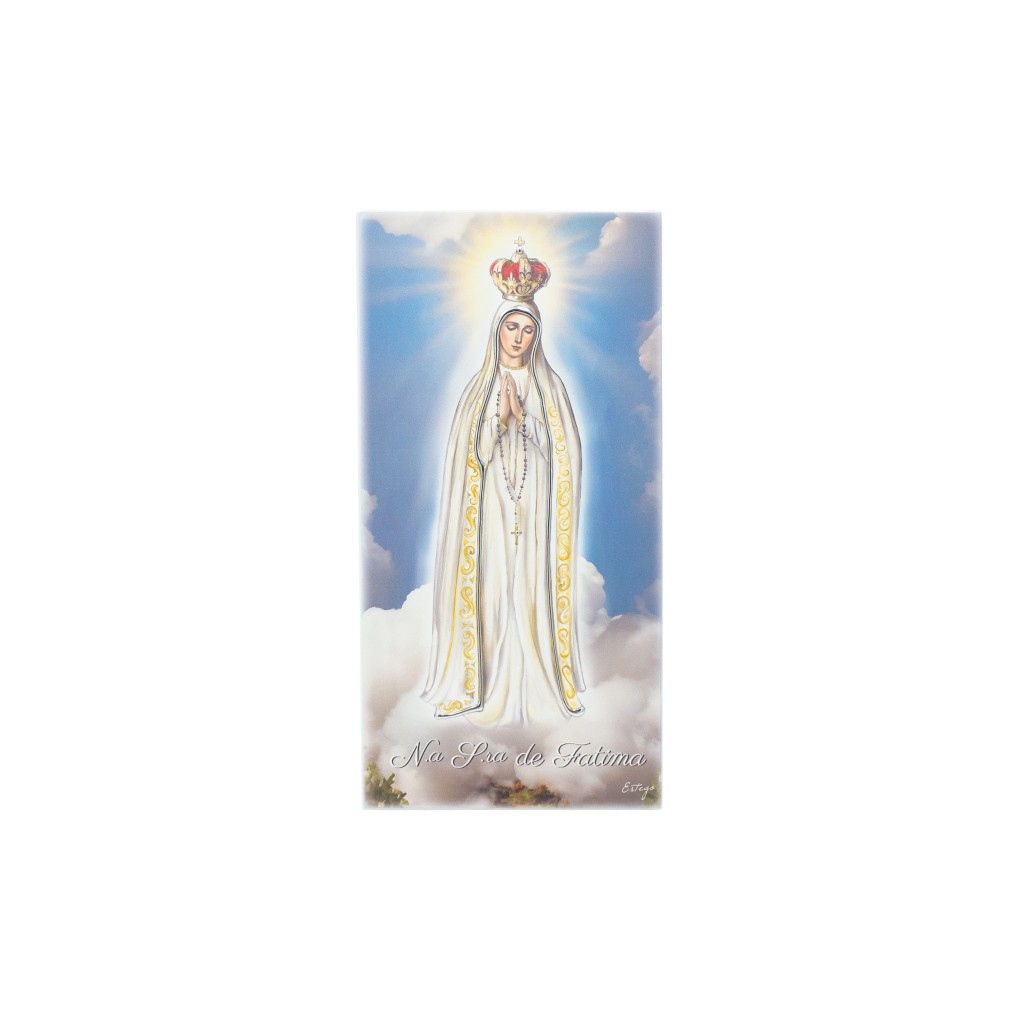 Placa C/ Coroada Colorida 12x24cm