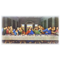 Quadro/ Placa Última Ceia Colorida 18x36cm Quadro/ Placa Última Ceia Colorida 18x36cm