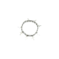 Pulseira Prateada CCB Vidro Morano Pulseira Prateada CCB Vidro Morano