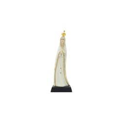 Nossa Senhora Fátima Estilizada Porcelana Filete Ouro 16.5cm Nossa Senhora Fátima Estilizada Porcelana Filete Ouro 16.5cm