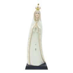 N. Sra de Fátima Estilizada Porcelana Filete Ouro 37cm N. Sra de Fátima Estilizada Porcelana Filete Ouro 37cm