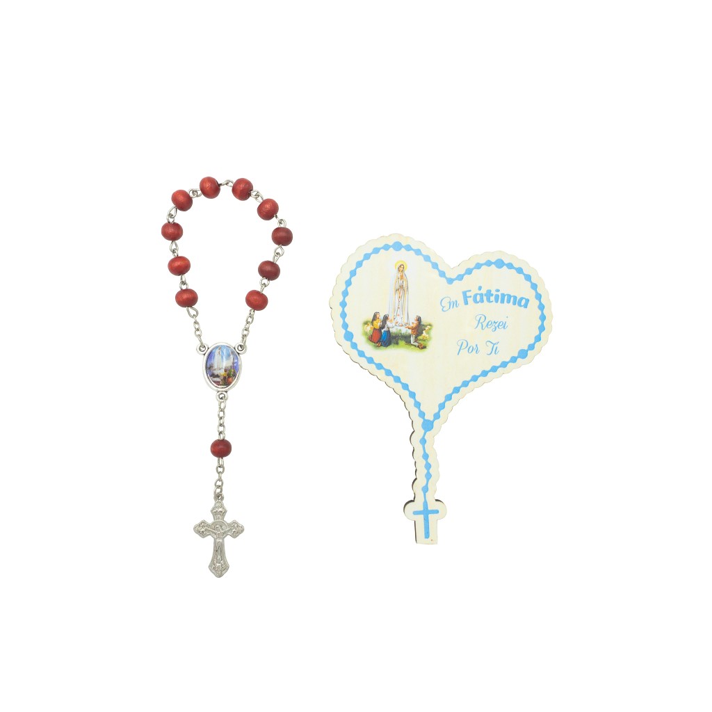 Magnético Coração Terço C/ Dezena Perfumada