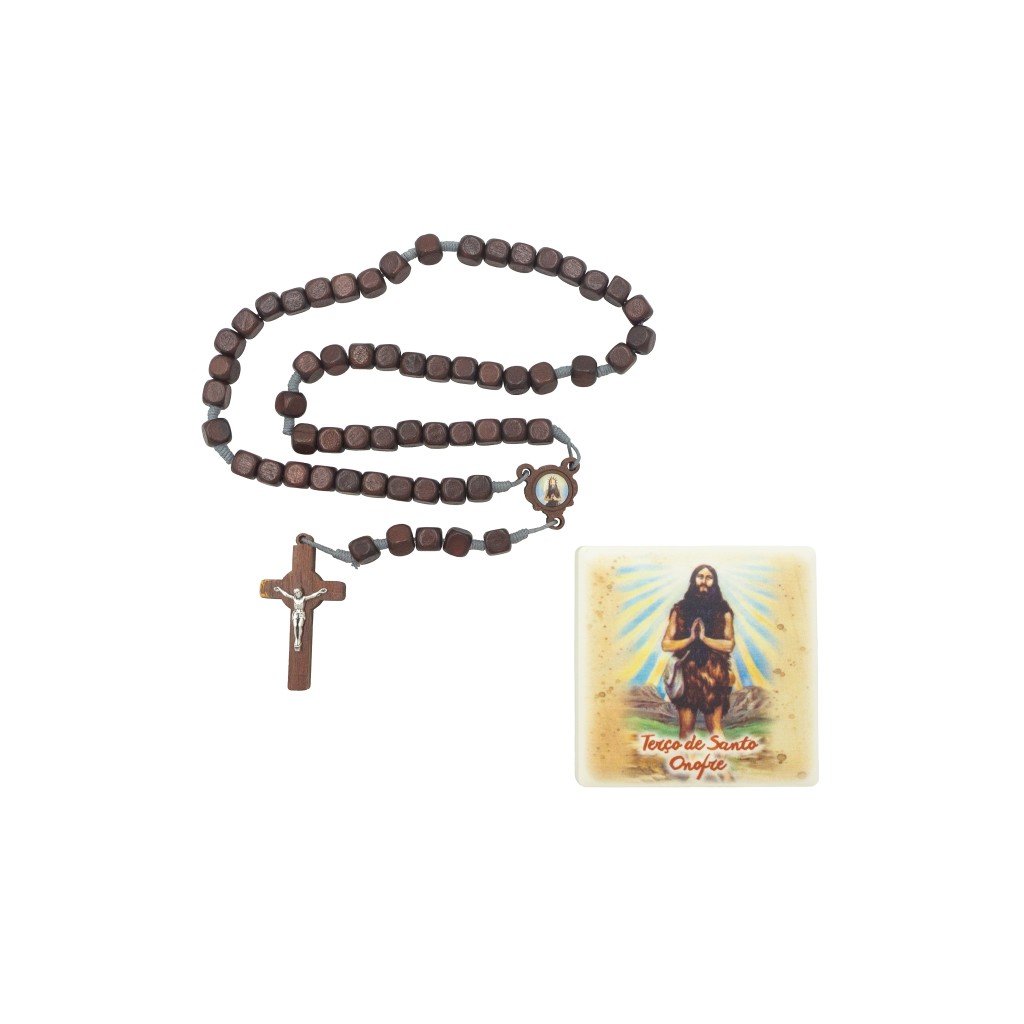 Terço de Santo Onofre C/ Oração Cx. Ilustrada