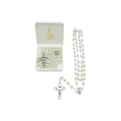 Terço Conta Pérola Passador Coração C/ Caixa Terço Conta Pérola Passador Coração C/ Caixa