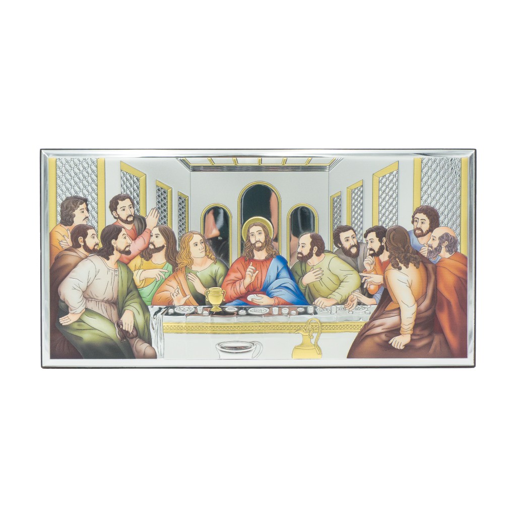 Última Ceia Bilaminada Colorida 36x18cm