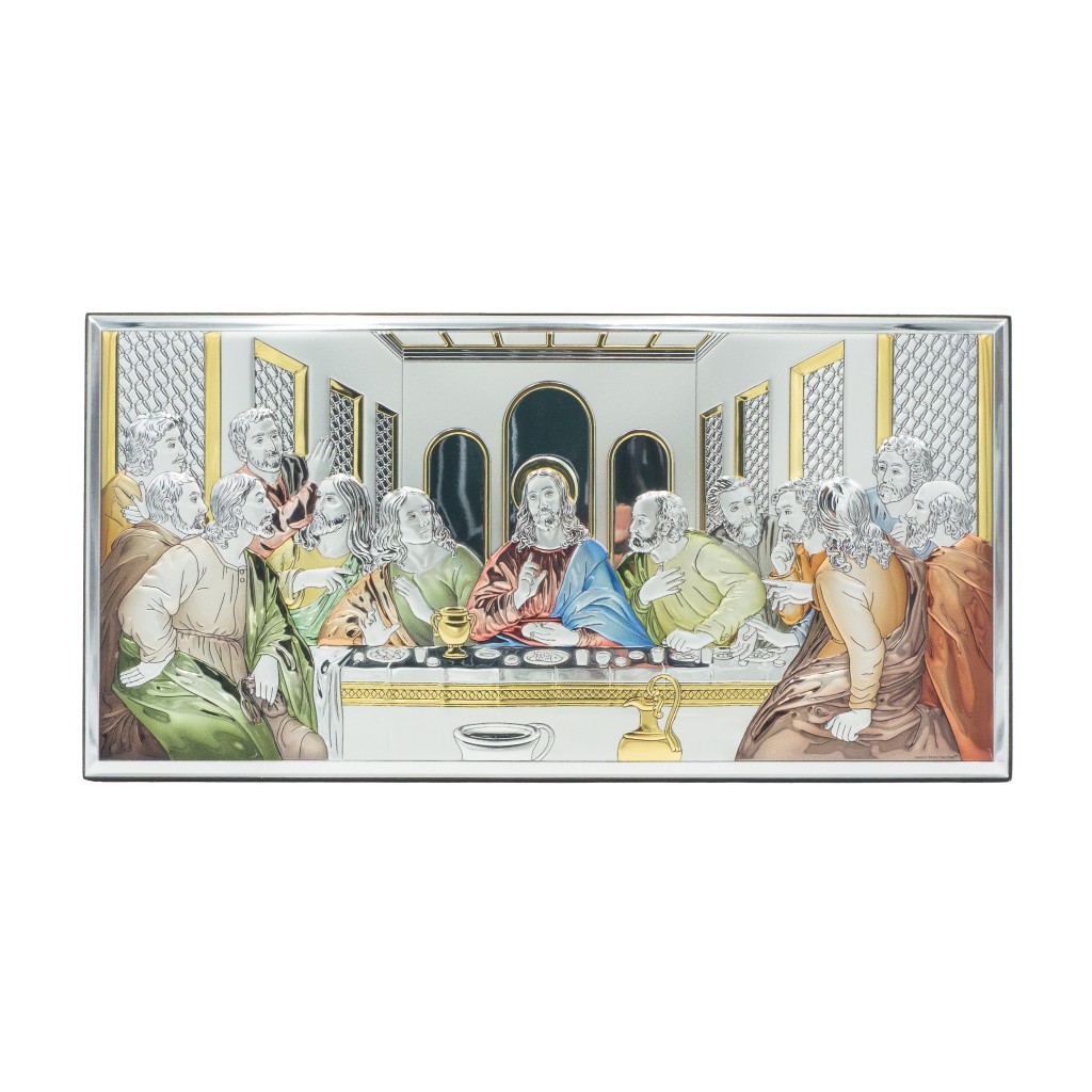 Última Ceia Bilaminada Colorida 36x18cm