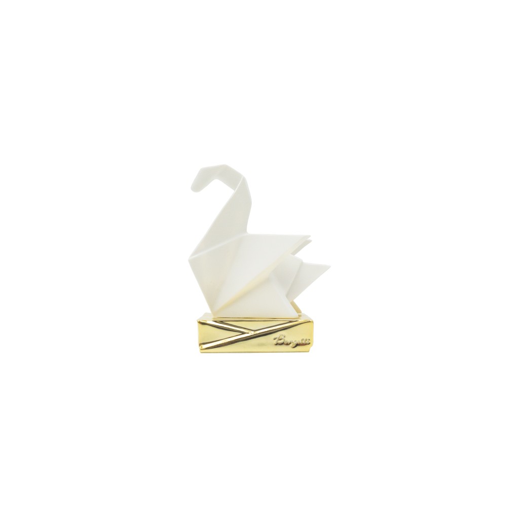 Cisne Origami C/ Base Dourada 13cm