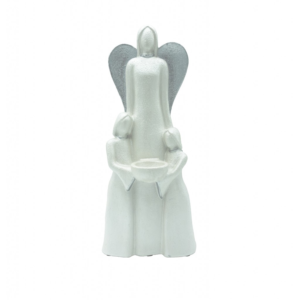 Anjo da Guarda T.Light  Pó de Pedra 41cm  