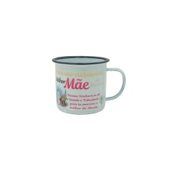 Caneca em Metal Estilo Vintage com Parentesco Caneca em Metal Estilo Vintage com Parentesco