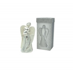 Anjo Argentado c/ Coração 18,5cm c/ Caixa Anjo Argentado c/ Coração 18,5cm c/ Caixa