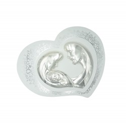 Placa Coração C/Sagrada Família Bilaminada 46x37cm Placa Coração C/Sagrada Família Bilaminada 46x37cm