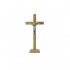 Cruz de Pousar em Madeira C/ Cristo Arg. 28cm