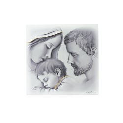 Quadro/Placa C/ Sagrada Família P/B 30x30cm Quadro/Placa C/ Sagrada Família P/B 30x30cm