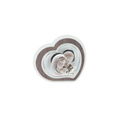 Placa Coração C/Bilaminado S.Familia Color.20*18cm Placa Coração C/Bilaminado S.Familia Color.20*18cm