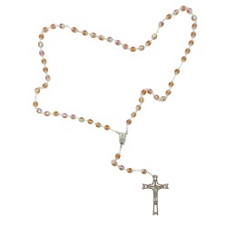 Terço Cristal Rosa Anilhas 8mm Terço Cristal Rosa Anilhas 8mm