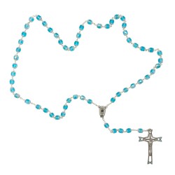 Terço Cristal Azul Anilhas 8mm Terço Cristal Azul Anilhas 8mm