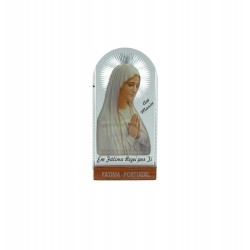 Placa de Alumínio Oval Fátima Colorida 14 cm CB