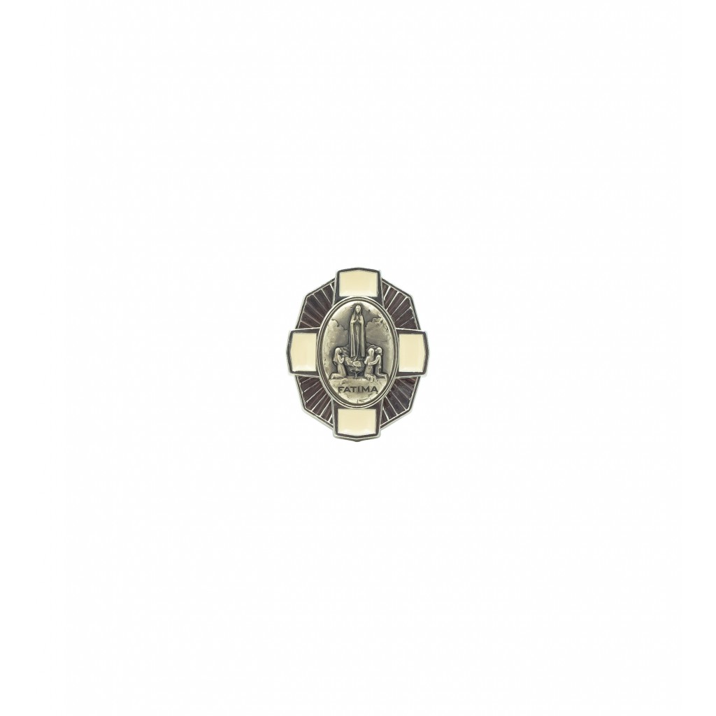 Placa Nikelada com Azul e Aparição de Fátima 