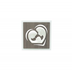 Placa C/ Sagrada Família 17x17cm Placa C/ Sagrada Família 17x17cm