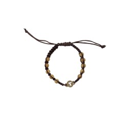 Pulseira Dezena C/ Tau Cordão + Madeira Pulseira Dezena C/ Tau Cordão + Madeira