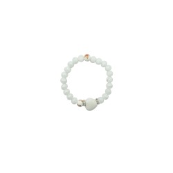 Pulseira Contas de Vidro C/ Coração Div. Cores Pulseira Contas de Vidro C/ Coração Div. Cores