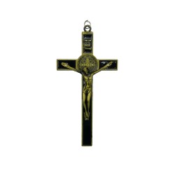 Cruz de São Bento em Metal Preta 18 cm Cruz de São Bento em Metal Preta 18 cm