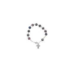 Pulseira C/ Cruz Conta Azul e Rosa Pulseira C/ Cruz Conta Azul e Rosa