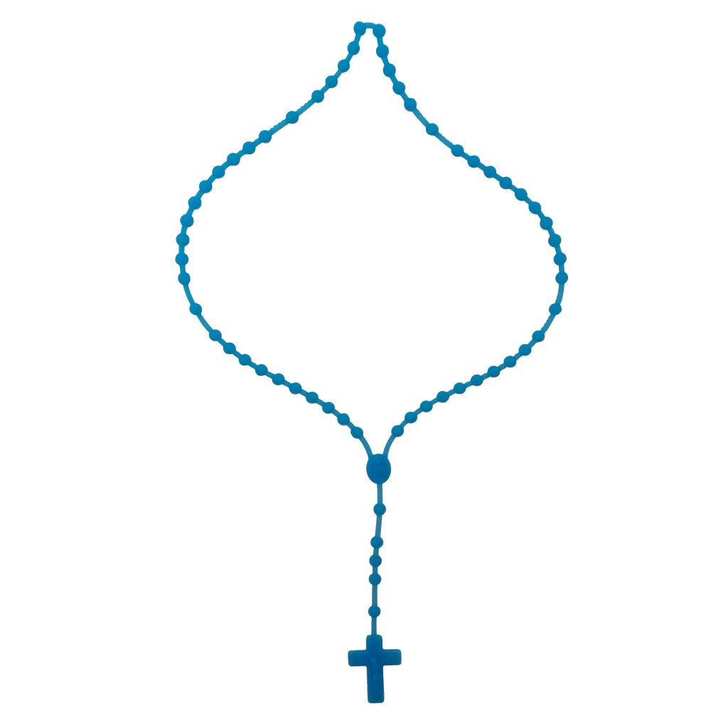 Terço de Silicone Azul