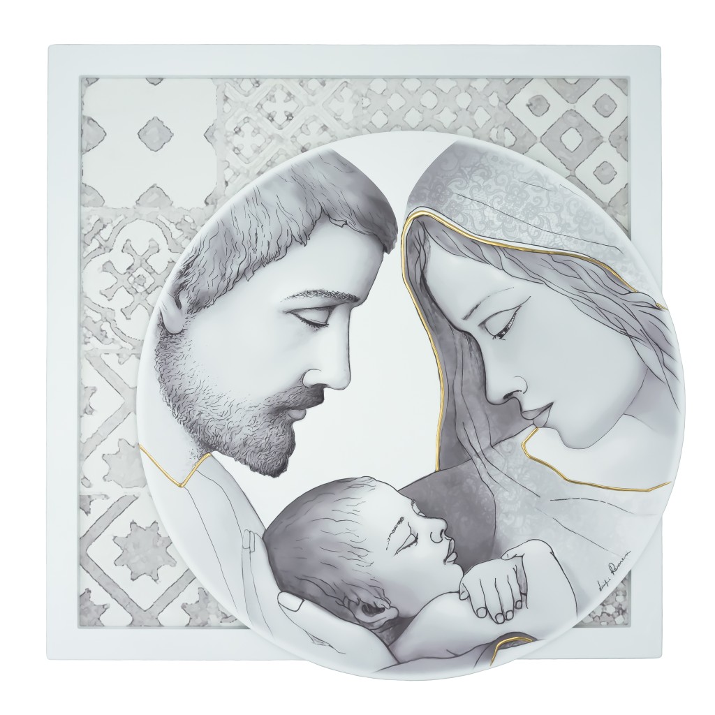 Quadro C/ Sagrada Família C/ Fundo Duplo 64x64cm