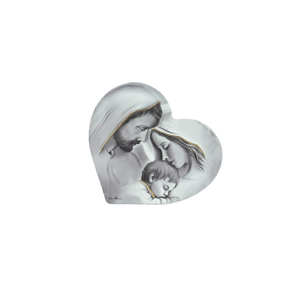 Quadro/ Placa C/ Sagrada Família 20x18cm