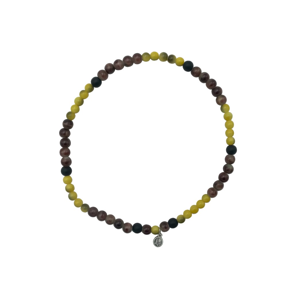 Terço de Fátima Elástico Conta de Pedra