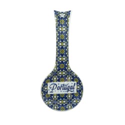 Colher de Cerâmica Padrão Azulejo - Portugal C/Cx Colher de Cerâmica Padrão Azulejo - Portugal C/Cx