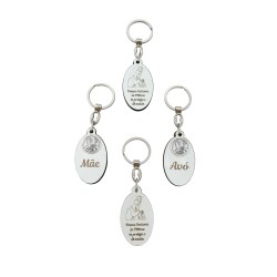 Porta Chaves de Madeira Oval C/ Medalha Porta Chaves de Madeira Oval C/ Medalha