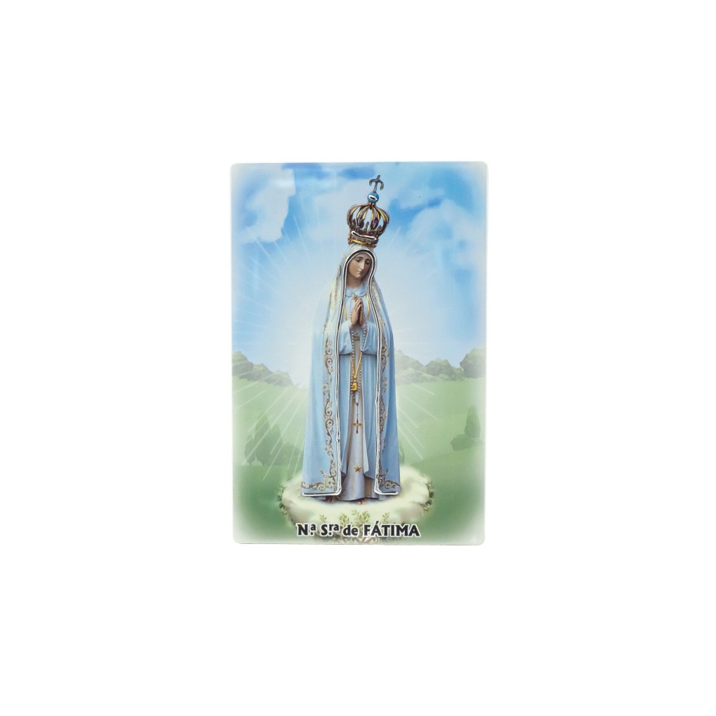 Quadro/ Placa C/ Nª Sra. Fátima 10x15cm